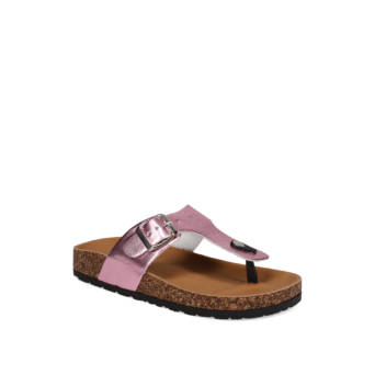Pink footbed sandal