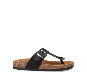 Black footbed sandal