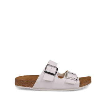 Λευκό footbed σανδάλι