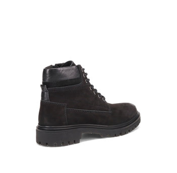 Mens black leather boot