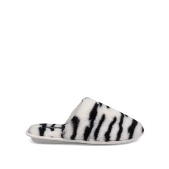 White tiger-print slipper