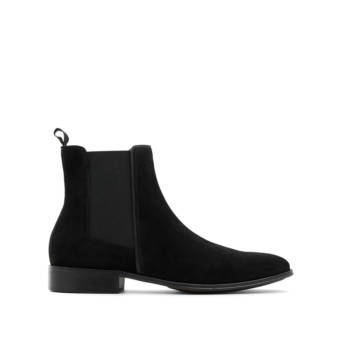 Men''s black leather suede boot CRIWIEN