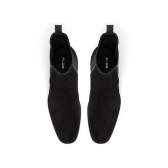 Men''s black leather suede boot CRIWIEN