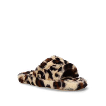 Animal print  fluffy slipper