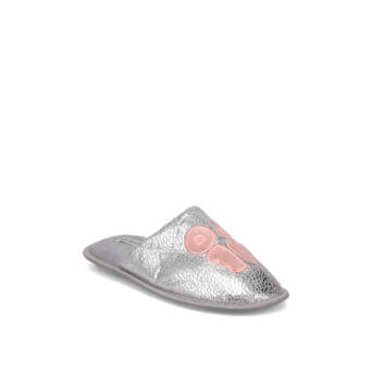 Grey metallic slipper