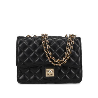 Black quilted shoulder bag