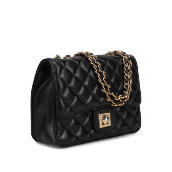 Black quilted shoulder bag