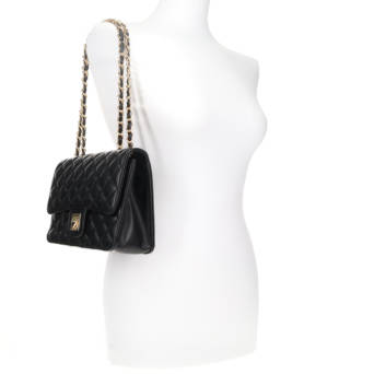Black quilted shoulder bag