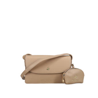 Beige shoulder bag