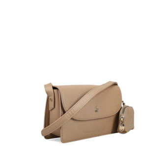 Beige shoulder bag