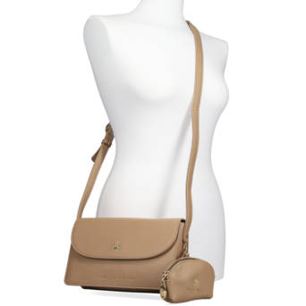 Beige shoulder bag