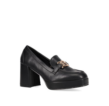 Black high heel loafer