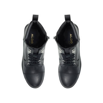 Black leather bootie ALIQUE