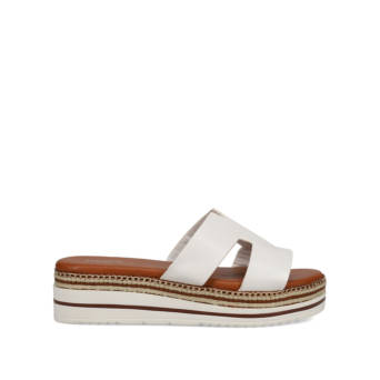 White flatform sandal