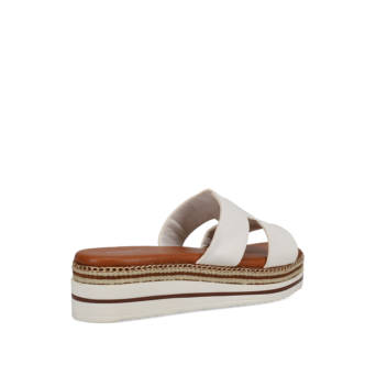 White flatform sandal