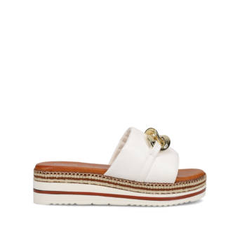 White flatform sandal