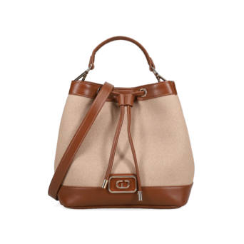 Tan drawstring bag