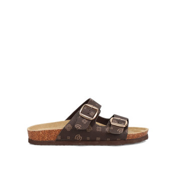 Καφέ footbed σανδάλι