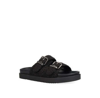 Μαύρο footbed σανδάλι