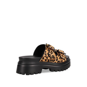 Animal print chunky sandal
