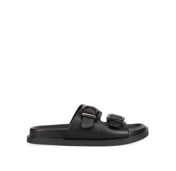 Black footbed sandal
