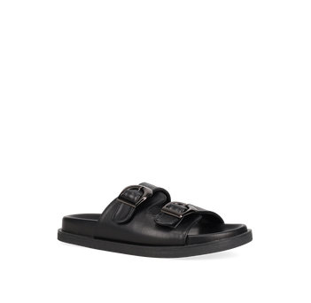 Black footbed sandal