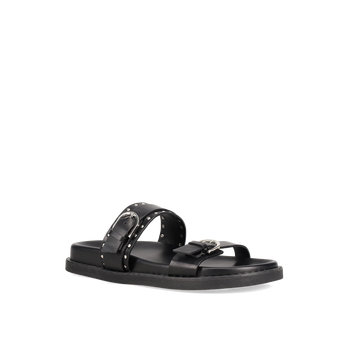 Black footbed sandal