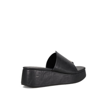 Black wedge sandal
