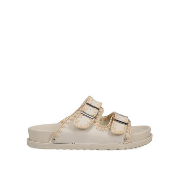 Ecru footbed sandal