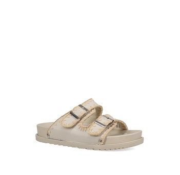 Ecru footbed sandal