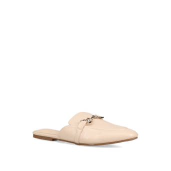 Beige mule moccasin