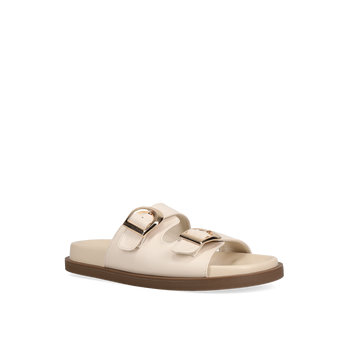 Beige footbed sandal