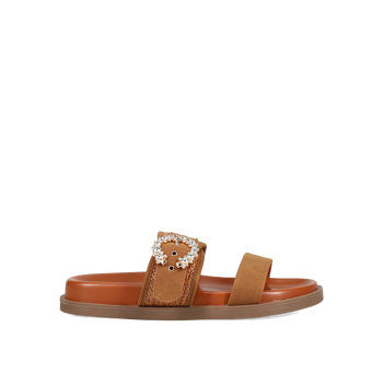 Tan footbed sandal