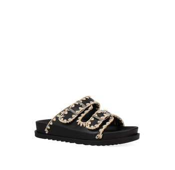 Black footbed sandal