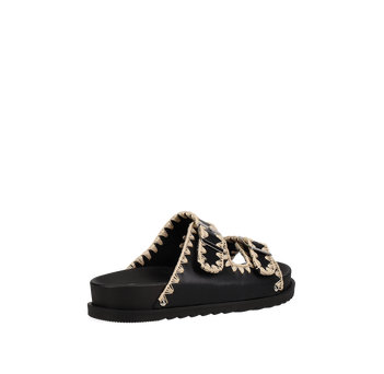 Black footbed sandal