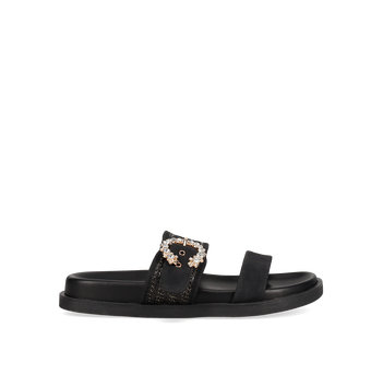Black footbed sandal