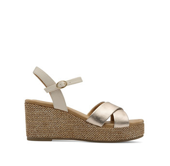 Gold wedge sandal