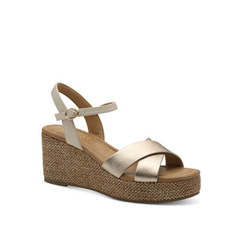 Gold wedge sandal