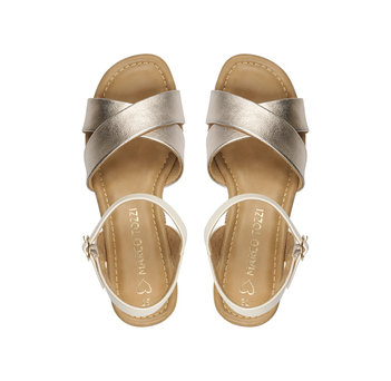 Gold wedge sandal