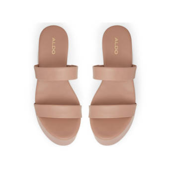 Beige wedge mule sandal  WICECLYA
