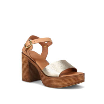 Gold leather sandal