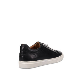 Ανδρικό μαύρο δερμάτινο sneaker