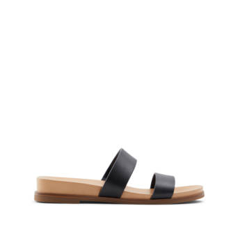 Black leather sandal ALIAWEN