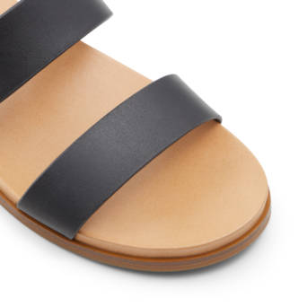 Black leather sandal ALIAWEN