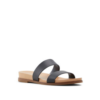 Black leather sandal ALIAWEN
