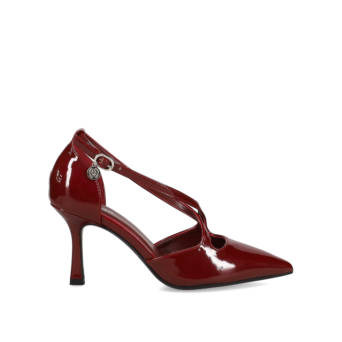 Burgundy patent pump