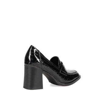 Μαύρο κροκό loafer