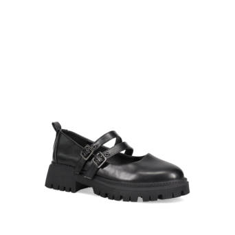 Black chunky ballet flat