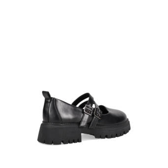 Black chunky ballet flat