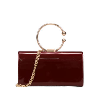 Burgundy handbag